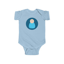 Load image into Gallery viewer, Blue Peg Doll (Light Skin Tone) Infant Fine Jersey Bodysuit
