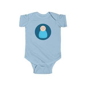 Blue Peg Doll (Light Skin Tone) Infant Fine Jersey Bodysuit