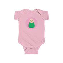 Load image into Gallery viewer, Green Peg Doll (Light Skin Tone) Infant Fine Jersey Bodysuit
