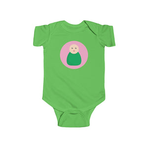 Green Peg Doll (Light Skin Tone) Infant Fine Jersey Bodysuit