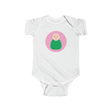 Load image into Gallery viewer, Green Peg Doll (Light Skin Tone) Infant Fine Jersey Bodysuit
