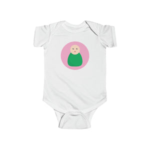 Green Peg Doll (Light Skin Tone) Infant Fine Jersey Bodysuit