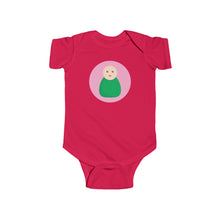 Load image into Gallery viewer, Green Peg Doll (Light Skin Tone) Infant Fine Jersey Bodysuit
