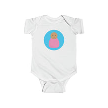 Load image into Gallery viewer, Pink Peg Doll (Medium Skin Tone) Infant Fine Jersey Bodysuit
