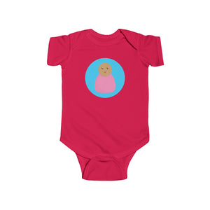 Pink Peg Doll (Medium Skin Tone) Infant Fine Jersey Bodysuit