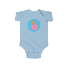 Load image into Gallery viewer, Pink Peg Doll (Medium Skin Tone) Infant Fine Jersey Bodysuit
