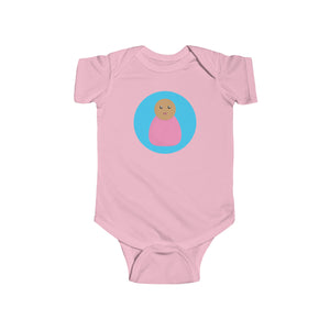 Pink Peg Doll (Medium Skin Tone) Infant Fine Jersey Bodysuit