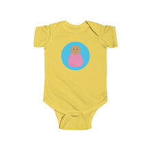 Load image into Gallery viewer, Pink Peg Doll (Medium Skin Tone) Infant Fine Jersey Bodysuit
