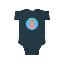 Load image into Gallery viewer, Pink Peg Doll (Medium Skin Tone) Infant Fine Jersey Bodysuit
