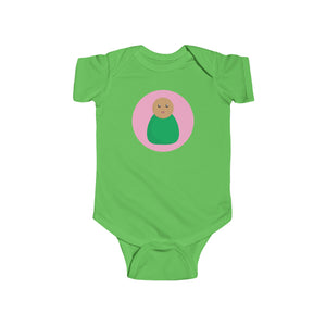 Green Peg Doll (Medium Skin Tone) Infant Fine Jersey Bodysuit