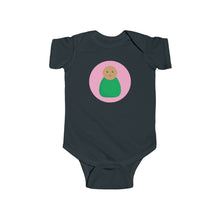 Load image into Gallery viewer, Green Peg Doll (Medium Skin Tone) Infant Fine Jersey Bodysuit
