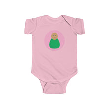 Load image into Gallery viewer, Green Peg Doll (Medium Skin Tone) Infant Fine Jersey Bodysuit
