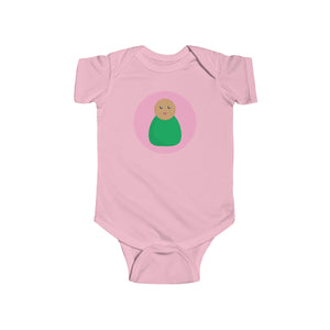 Green Peg Doll (Medium Skin Tone) Infant Fine Jersey Bodysuit