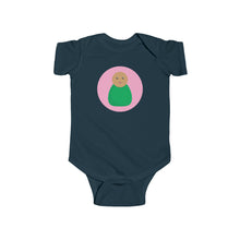 Load image into Gallery viewer, Green Peg Doll (Medium Skin Tone) Infant Fine Jersey Bodysuit
