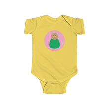 Load image into Gallery viewer, Green Peg Doll (Medium Skin Tone) Infant Fine Jersey Bodysuit
