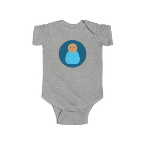 Blue Peg Doll (Medium Skin Tone) Infant Fine Jersey Bodysuit