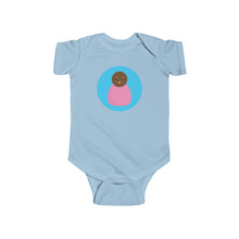 Load image into Gallery viewer, Pink Peg Doll (Dark Skin Tone) Infant Fine Jersey Bodysuit
