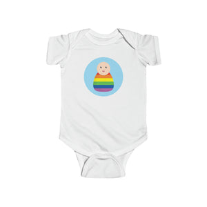 Rainbow Peg Doll (Light Skin Tone) Infant Fine Jersey Bodysuit