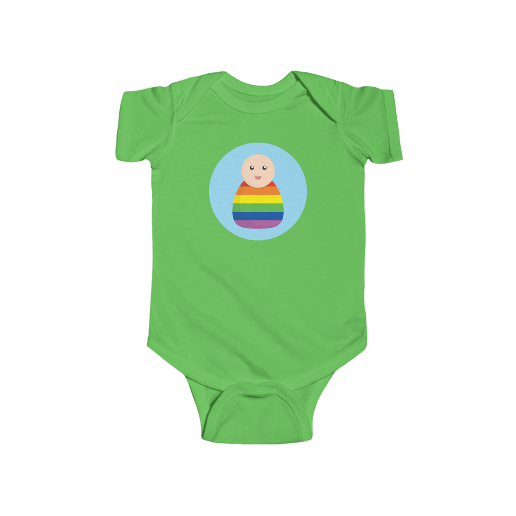 Rainbow Peg Doll (Light Skin Tone) Infant Fine Jersey Bodysuit