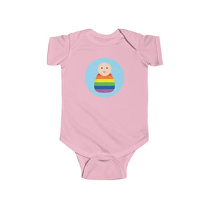 Rainbow Peg Doll (Light Skin Tone) Infant Fine Jersey Bodysuit