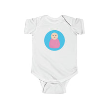 Load image into Gallery viewer, Pink Peg Doll (Light Skin Tone) Infant Fine Jersey Bodysuit
