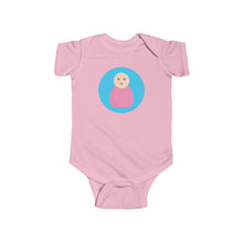 Load image into Gallery viewer, Pink Peg Doll (Light Skin Tone) Infant Fine Jersey Bodysuit
