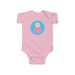 Pink Peg Doll (Light Skin Tone) Infant Fine Jersey Bodysuit