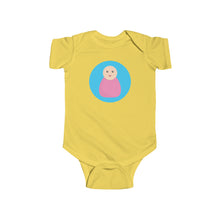 Load image into Gallery viewer, Pink Peg Doll (Light Skin Tone) Infant Fine Jersey Bodysuit
