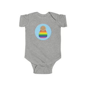 Rainbow Peg Doll (Medium Skin Tone) Infant Fine Jersey Bodysuit